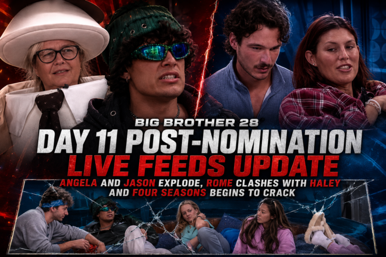 Big Brother 28 Day 11 Post-Nomination Live Feeds Update: Angela and Jason Explode, Rome Clashes With Haley and Four Seasons Begins to Crack
