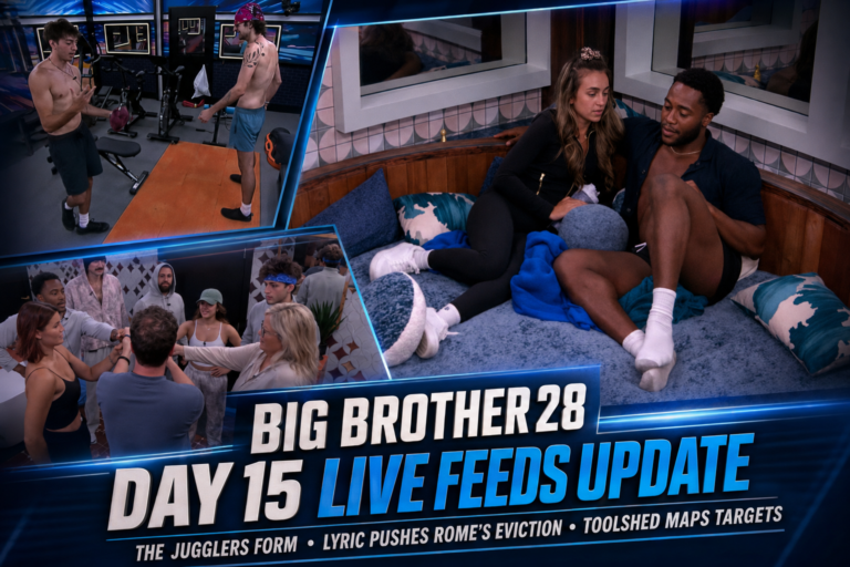 Big Brother 28 Day 15 Live Feeds Update: Drew and Barrett Form The Jugglers, Lyric Tells Chuk She Will Vote Rome Out and The Toolshed Maps Its Outside Targets