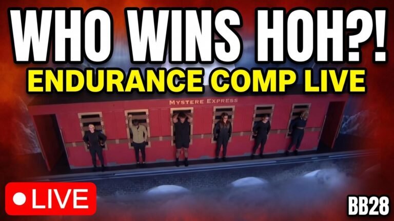 🚨 LATEST: Big Brother 28 Endurance Competition is underway — check back for live updates as houseguests fall.