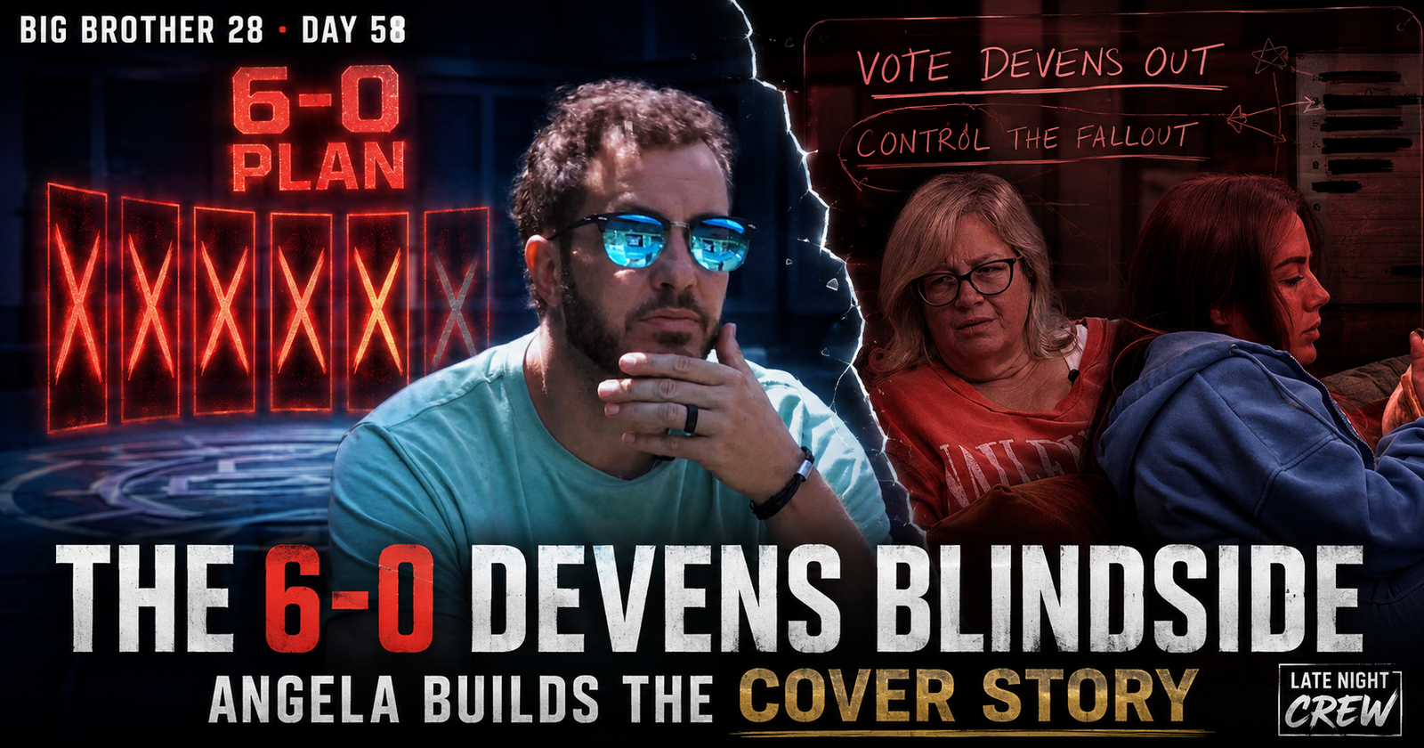 Big Brother 28 Day 58 Live Feeds Update: 28 More Brutal Truths as Angela Builds a 6–0 Devens Blindside—and Its Cover Story